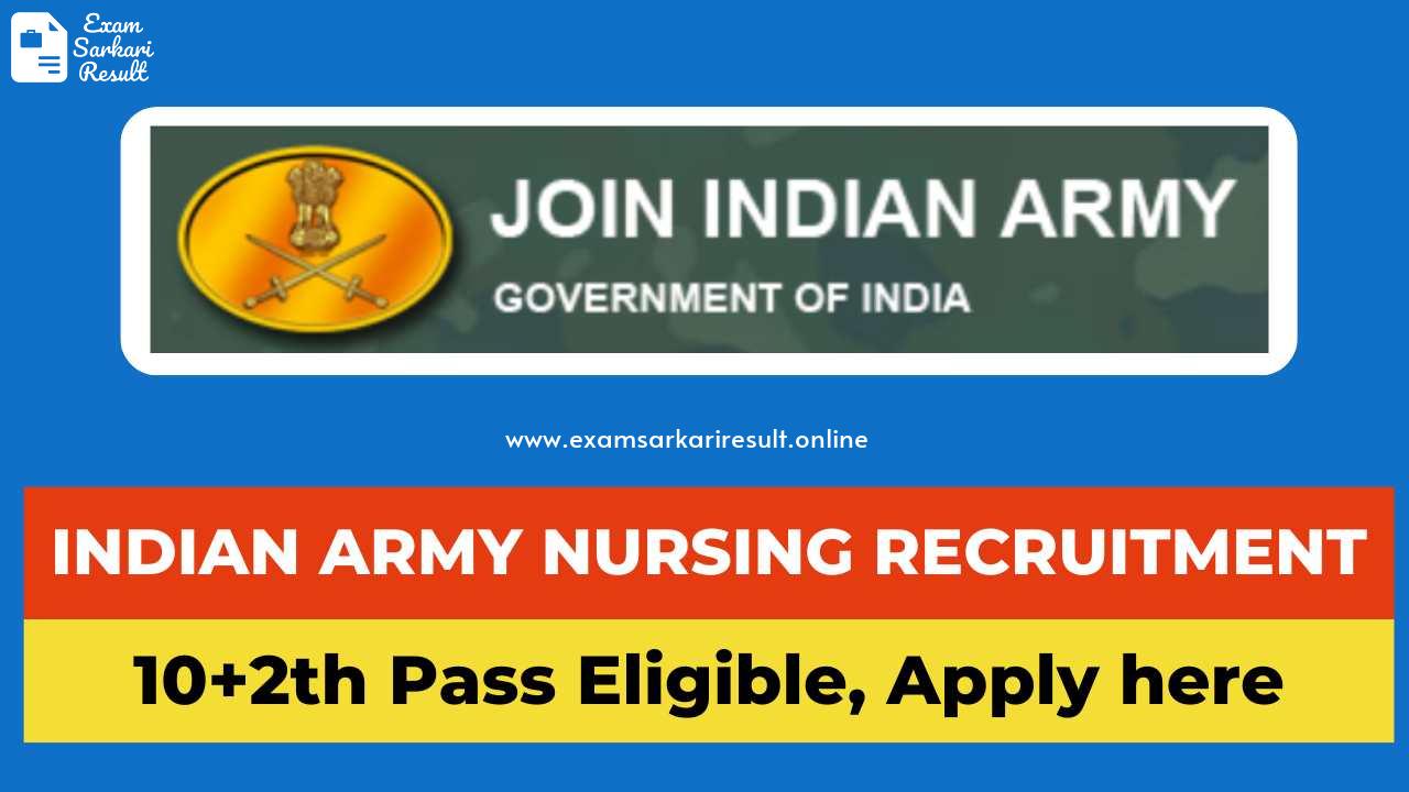 Indian Army Nursing Assistant Recruitment 2024: Apply Now