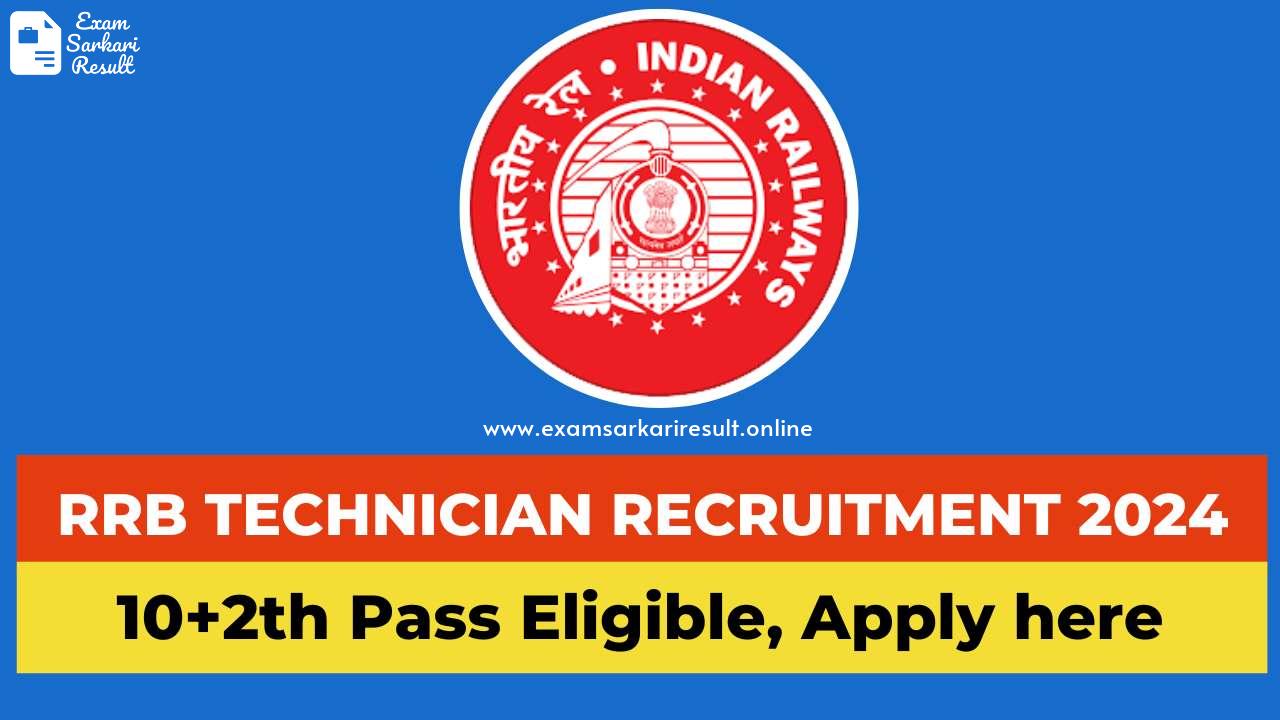 Railways RRB Technician Recruitment 2024 Apply Online Now